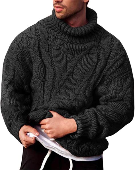 mens oversized cable knit sweater